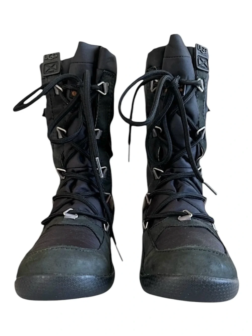 Ugg Waterproof Lace Up Boots Sherpa Lined Suede
